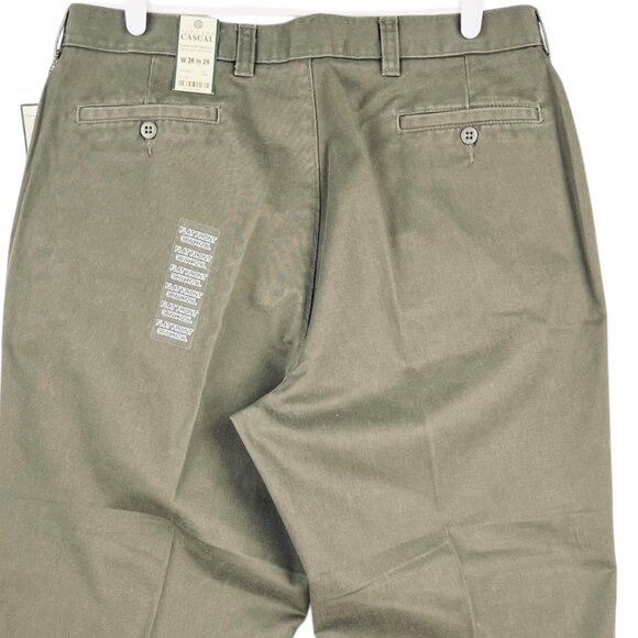 St. Johns Bay Men Vintage Casual Taupe Pants W38 L29 Relaxed Fit 100% Cotton NWT - Picture 4 of 12